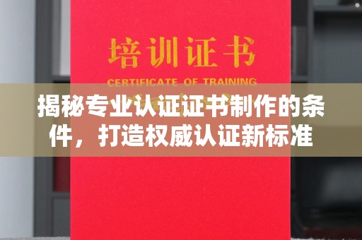 礼泉揭秘专业认证证书制作的条件，打造权威认证新标准