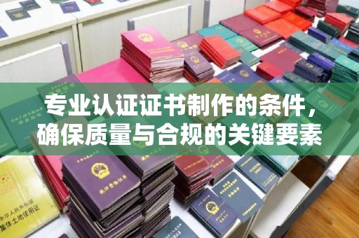 礼泉专业认证证书制作的条件，确保质量与合规的关键要素